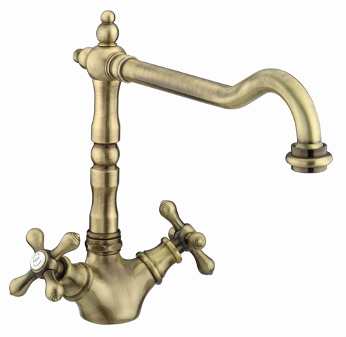 Antique Brass Kitchen Mixer Tap - Lime Kitchen & Bathroom